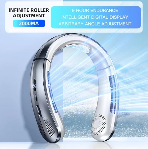 Neck Fan — Hands-Free Cooling, 100 Speeds