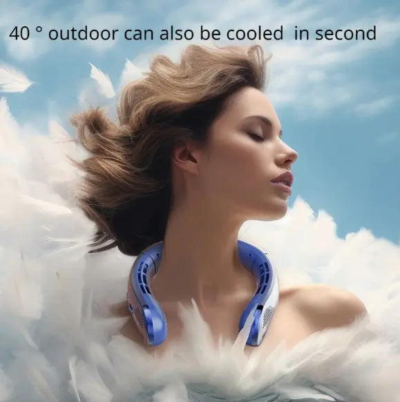 Neck Fan — Hands-Free Cooling, 100 Speeds